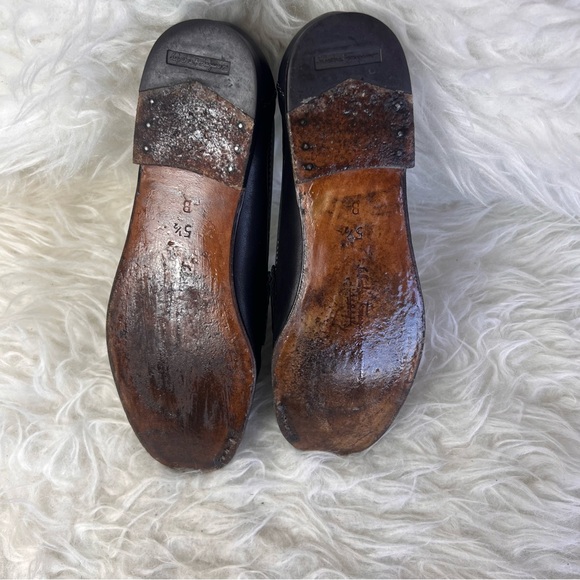 Salvatore Ferragamo Women’s Black Leather Penny Loafers Size 5.5 US - Picture 8 of 14